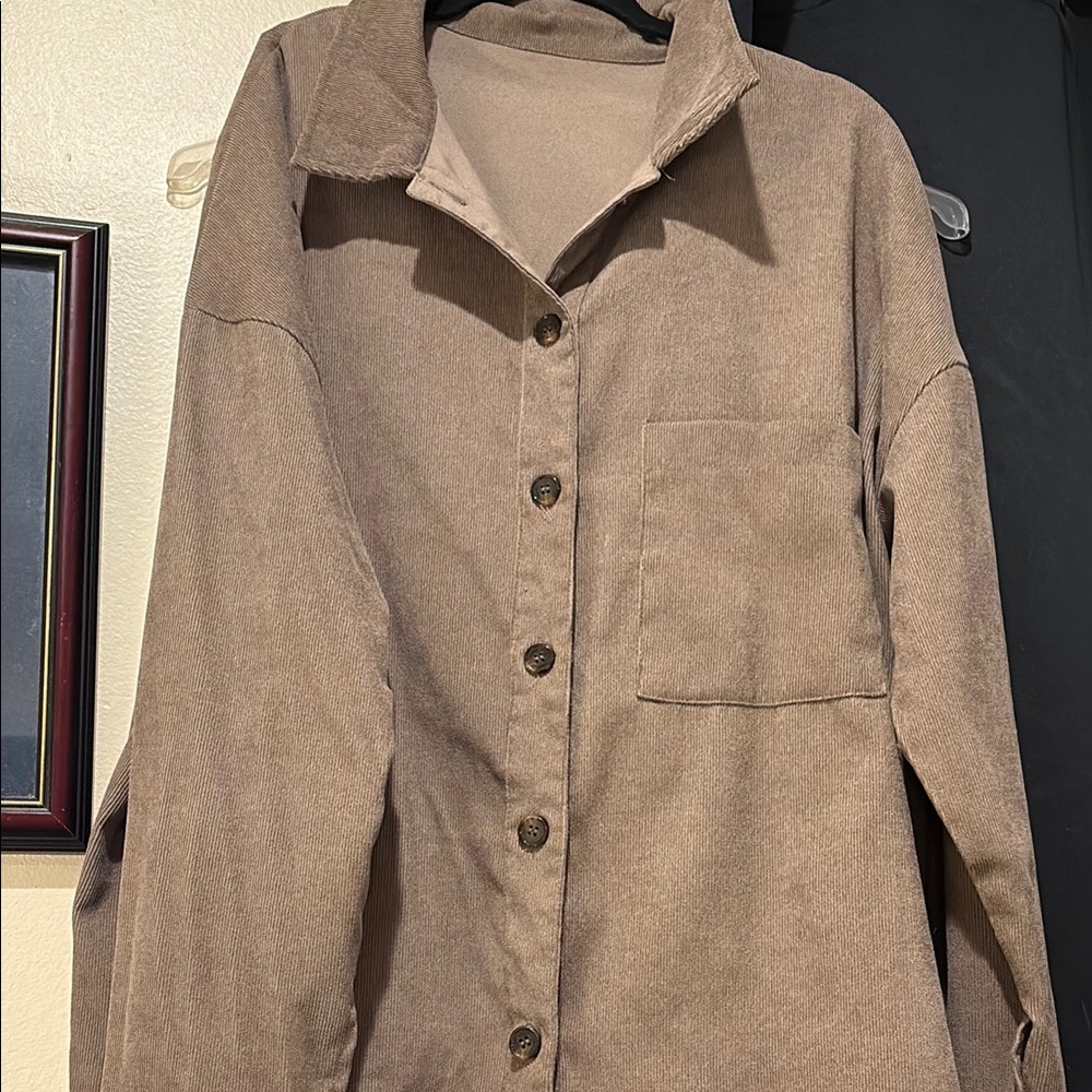 Brown Button-Up Shirt